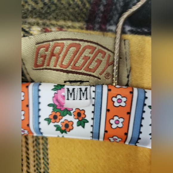 Yellow plaid GROGGY button up - Picture 3 of 5